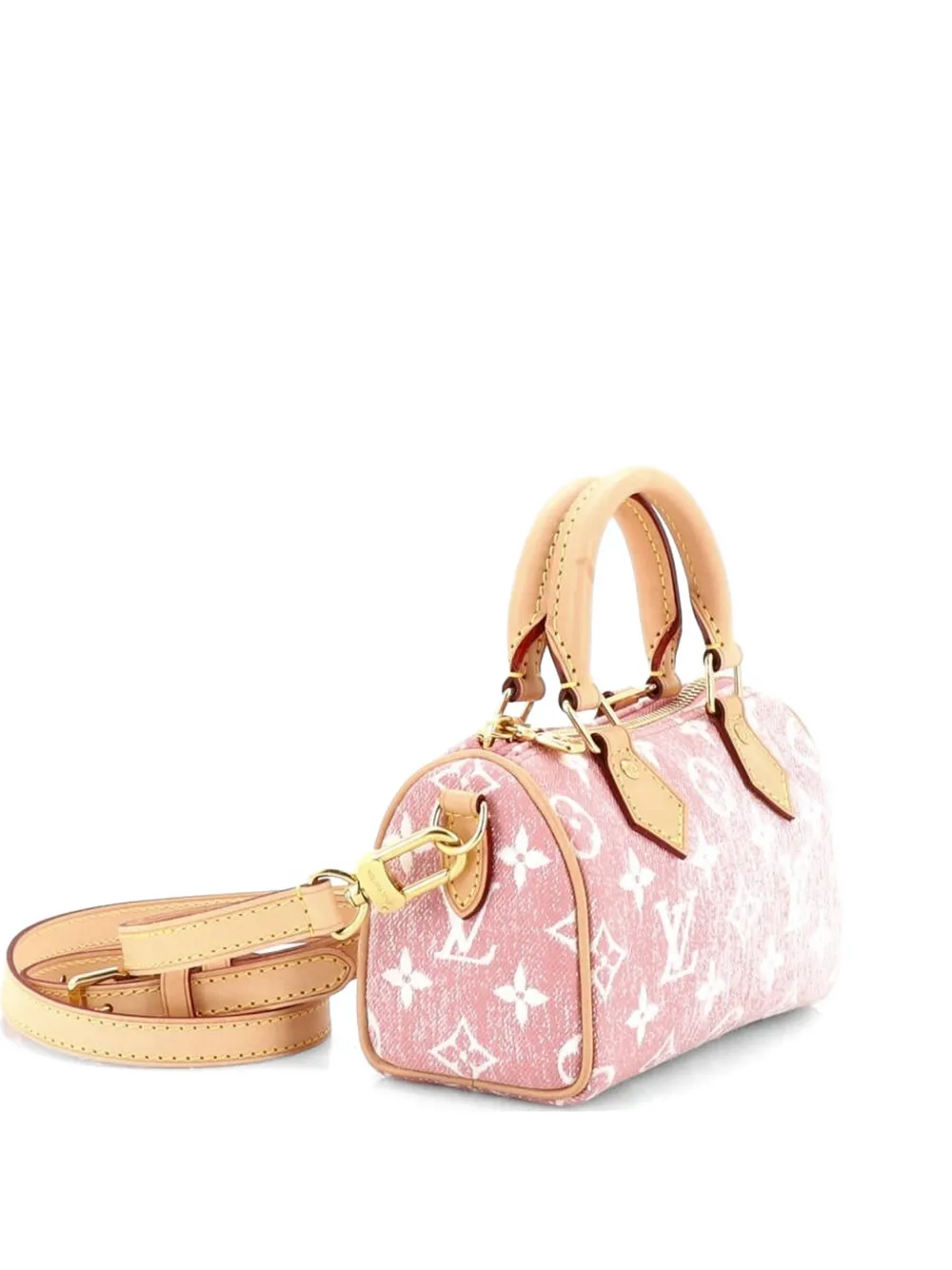 Louis Vuitton Pre-Owned Speedy Bandouliere NM Bag Monogram Jacquard Denim Nano crossbody bag - Rosa