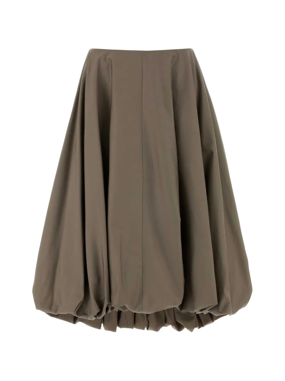 Balenciaga gabardine bubble-hem skirt - Marrone