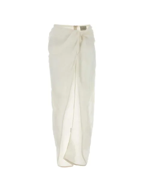 Le Kasha Qaraya0 knot-detail linen maxi skirt