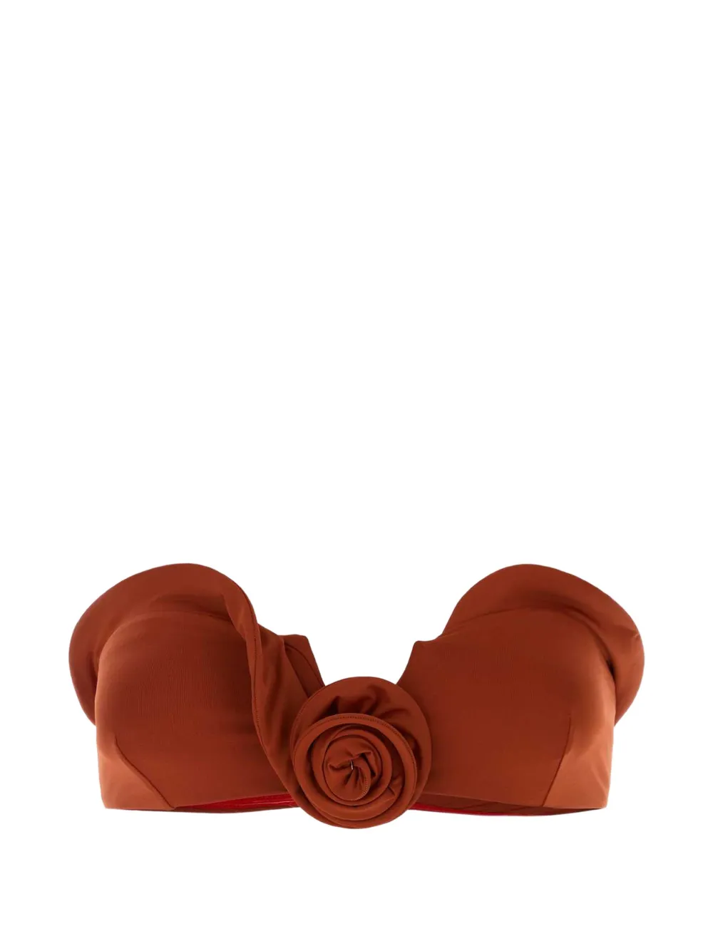 Magda Butrym rosette-detail bandeau bikini top - Arancione