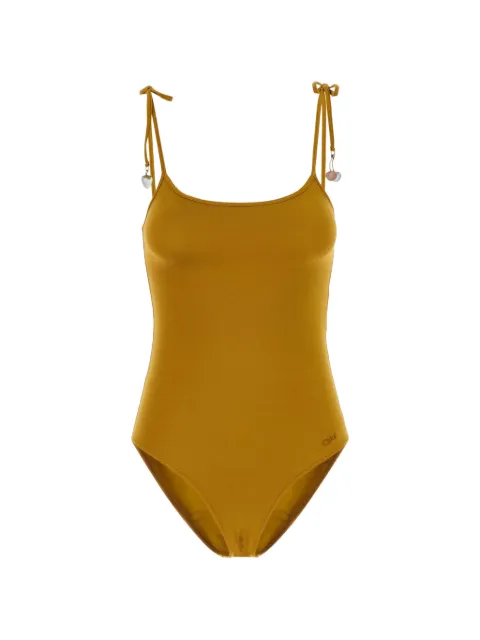 Chloé charm-embellished tie-fastening swimsuit