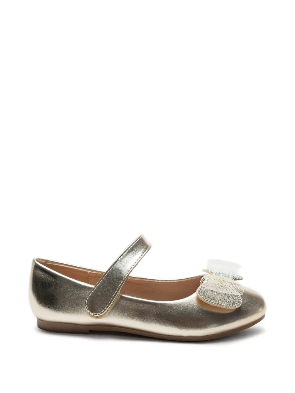 Tulleen Lydia bow-embellished ballet flats - Oro