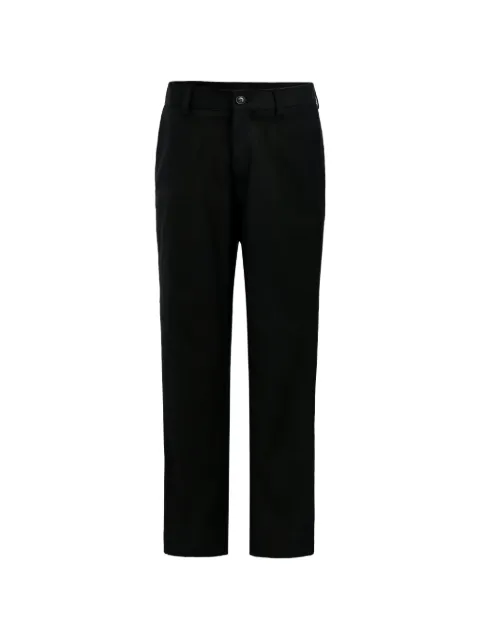 Moustache belt-loops straight-leg trousers