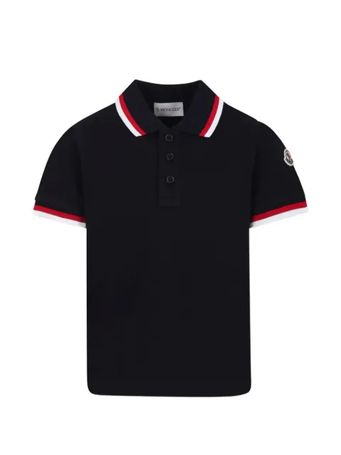 MONCLER GRENOBLE KIDS playera tipo polo con parche del logo