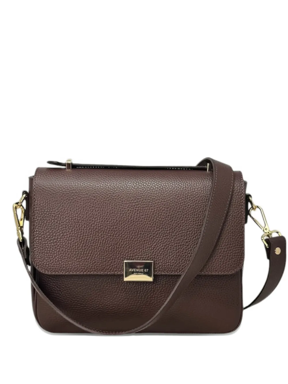 avenue 67 Ingrid pebbled satchel - Marrone