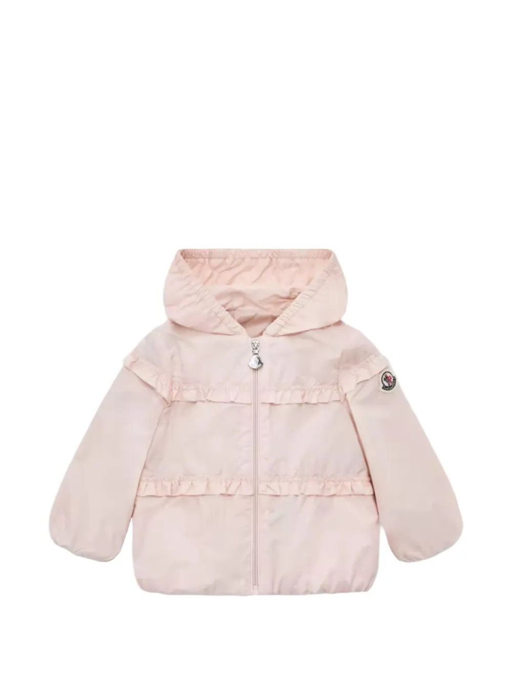 MONCLER GRENOBLE KIDS Hiti jack met ruches en capuchon Roze