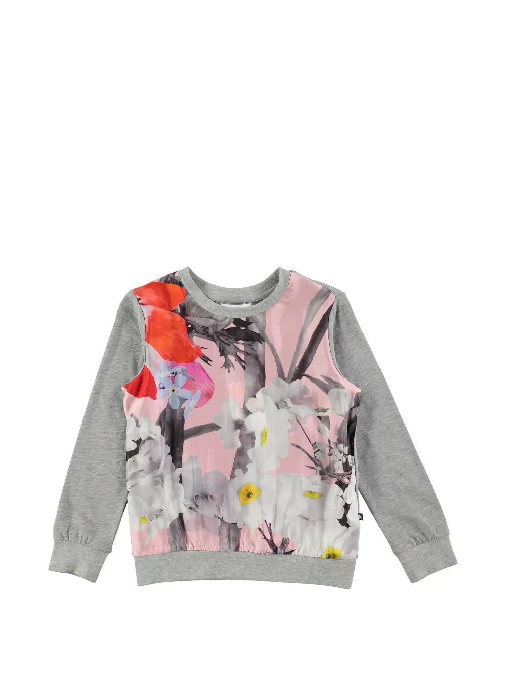 COLOR KIDS Renita floral-print sweater - Grigio