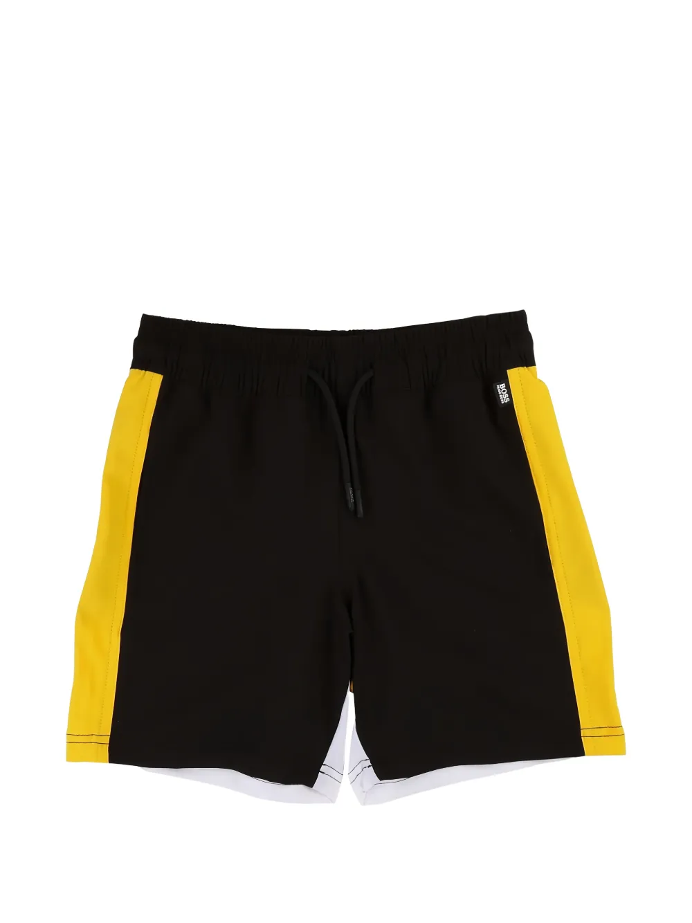 BOSS Kidswear logo-print panelled shorts - Nero