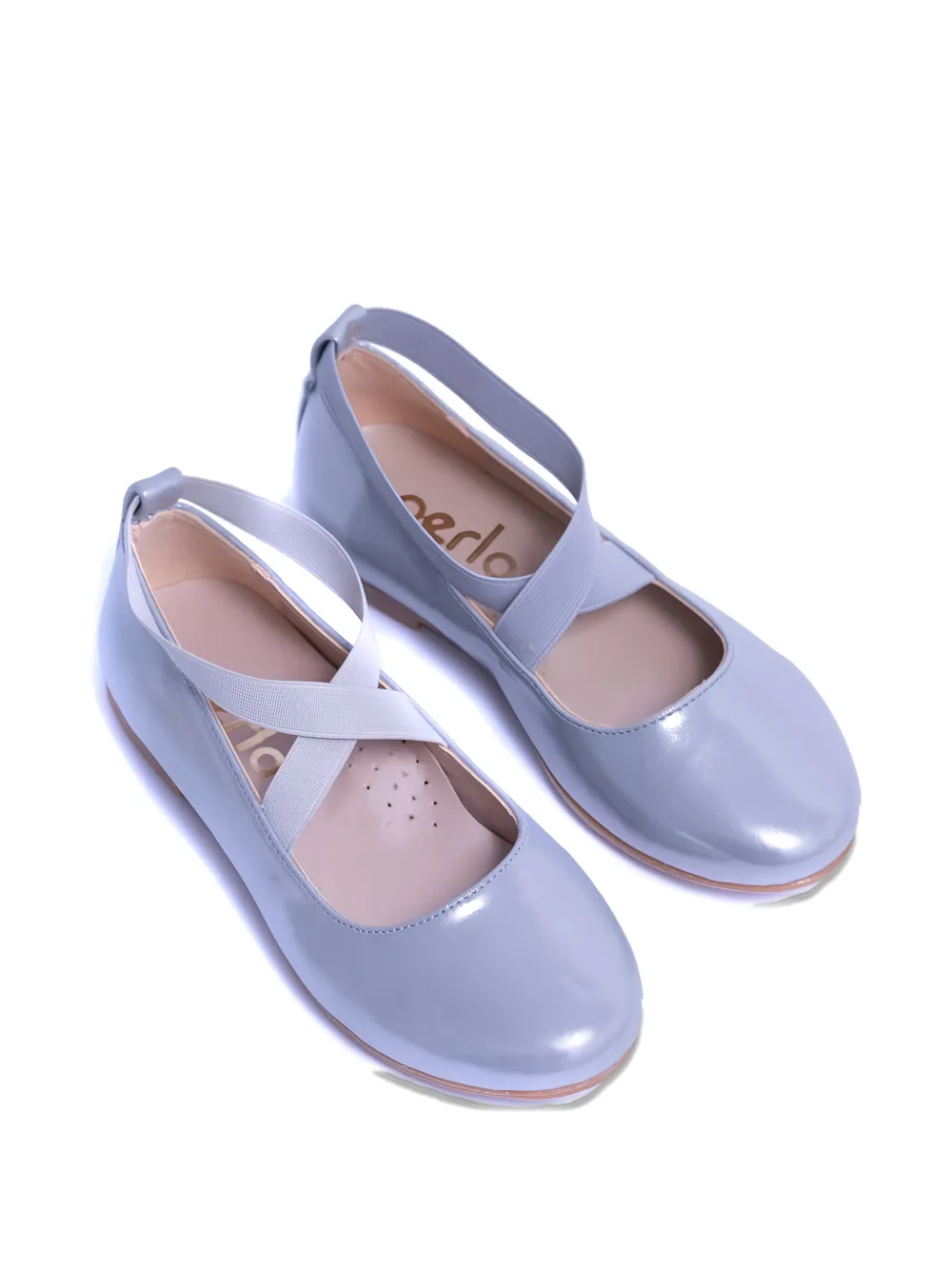 La Perla Kids criss-cross strap ballet flats - Blu
