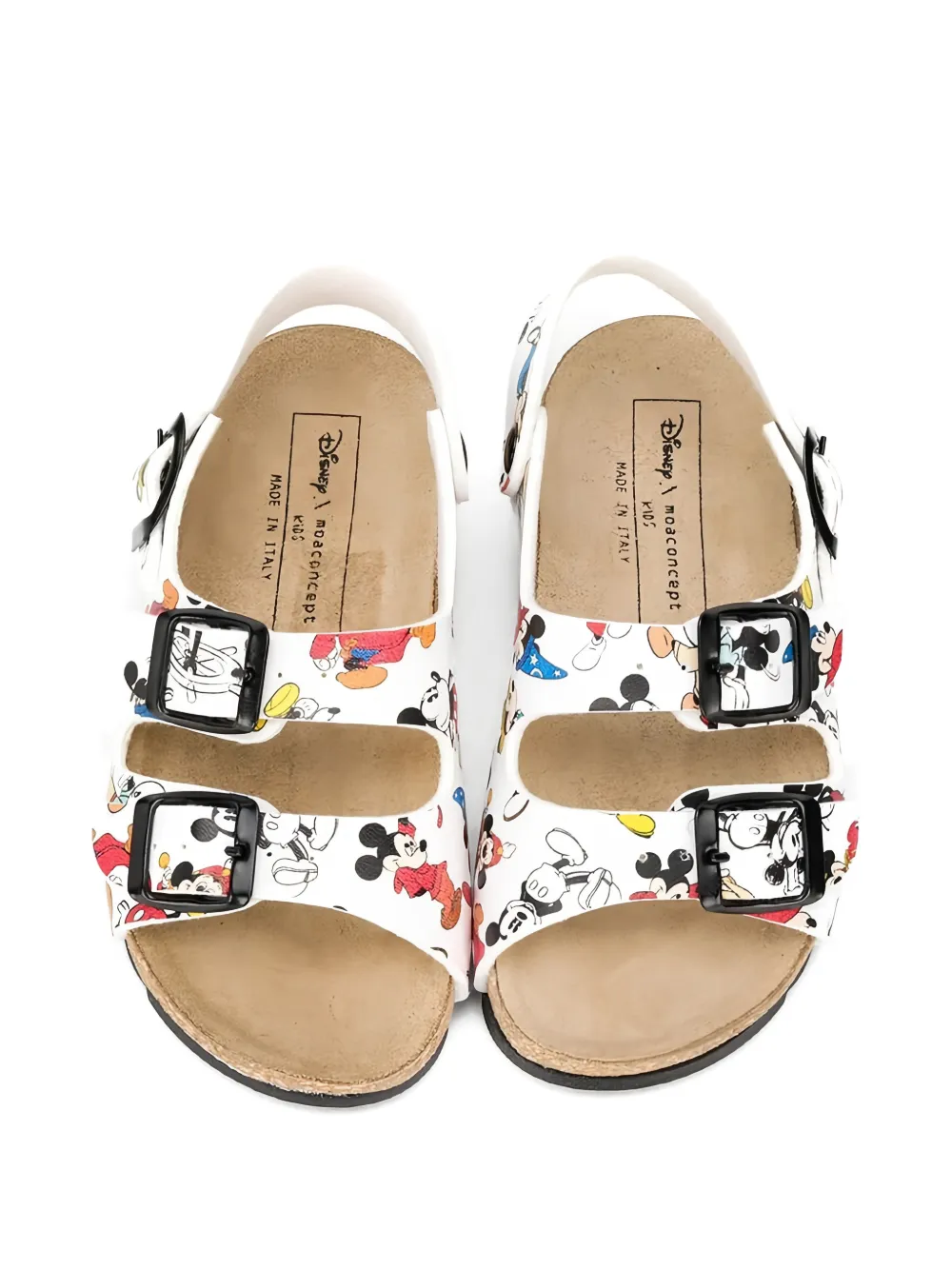 MOA CONCEPT x Disney Mickey Mouse sandalen met gespsluiting Wit