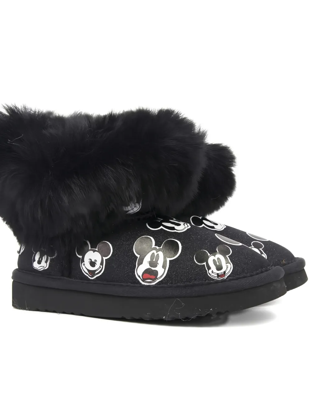 Master Of Arts Kids Mickey Mouse faux-fur boots Zwart