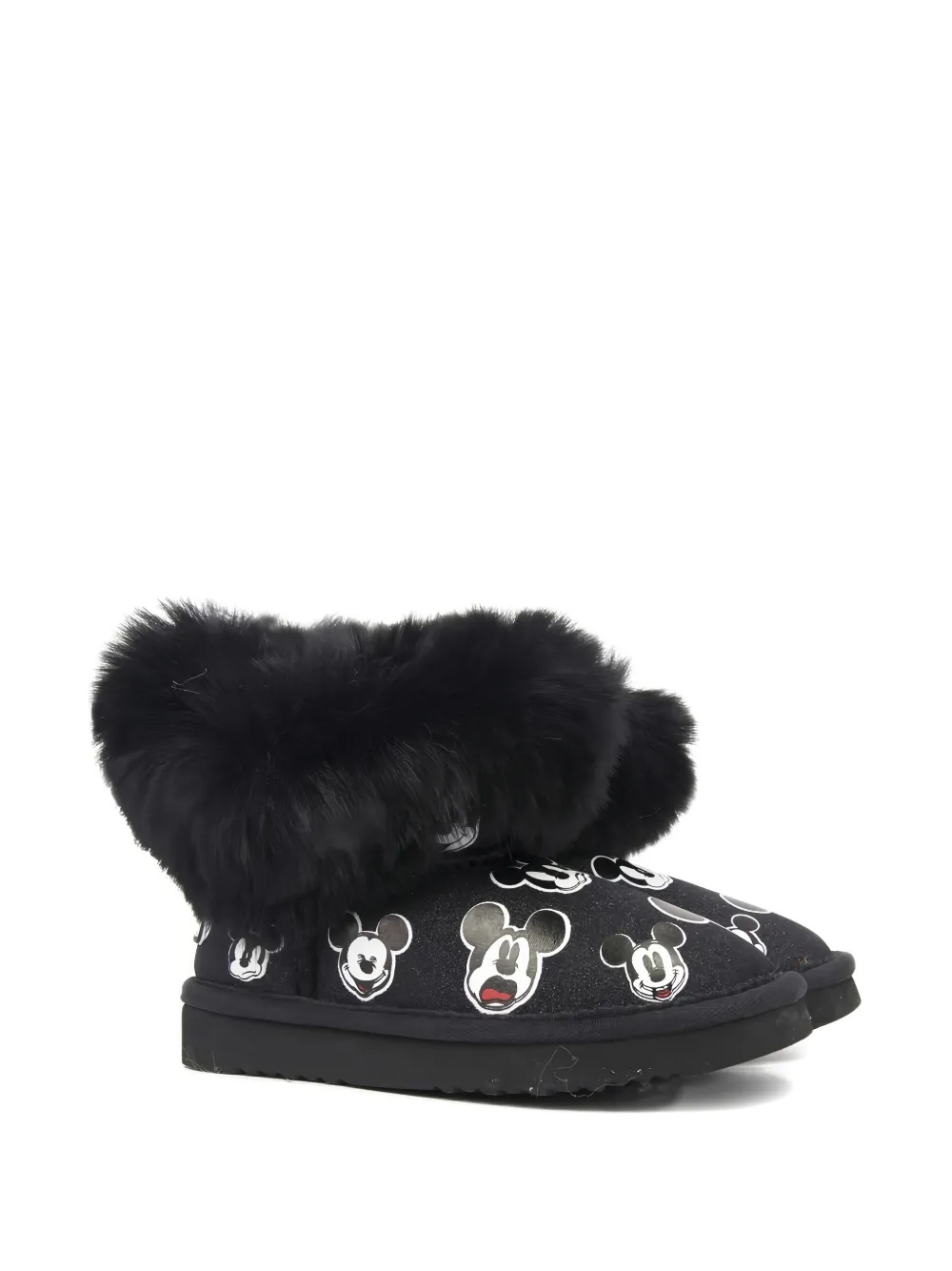 Master Of Arts Kids Mickey Mouse faux-fur boots - Nero