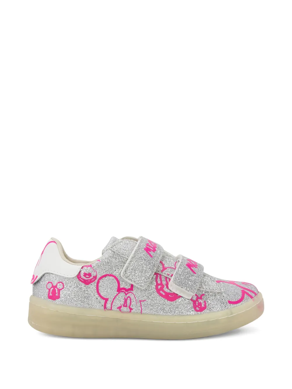 Master Of Arts Kids x Disney glitter-effect sneakers - Argento