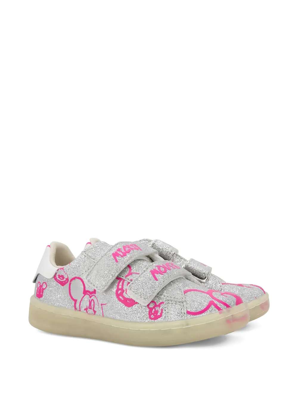 Master Of Arts Kids x Disney sneakers met glitter Zilver