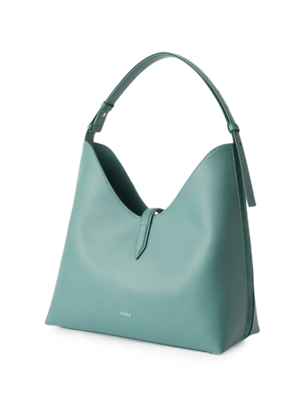 Furla Medium schoudertas met suède vlakken Groen