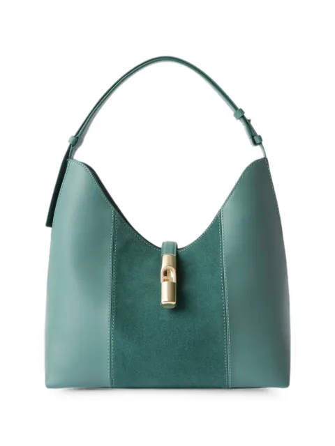 Furla sac porté épaule médium à empiècements en daim