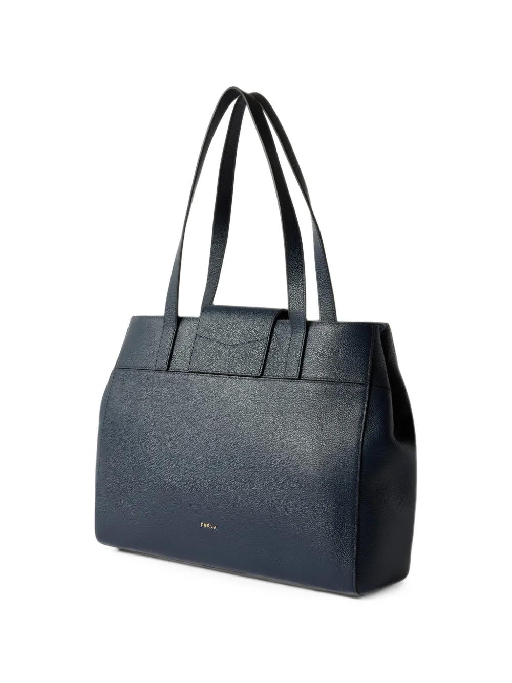 Furla Postina grote leren shopper Blauw