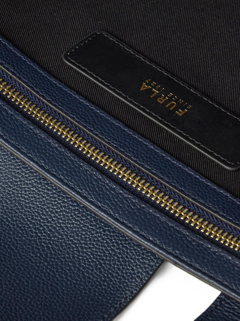 Furla Postina grote leren shopper Blauw