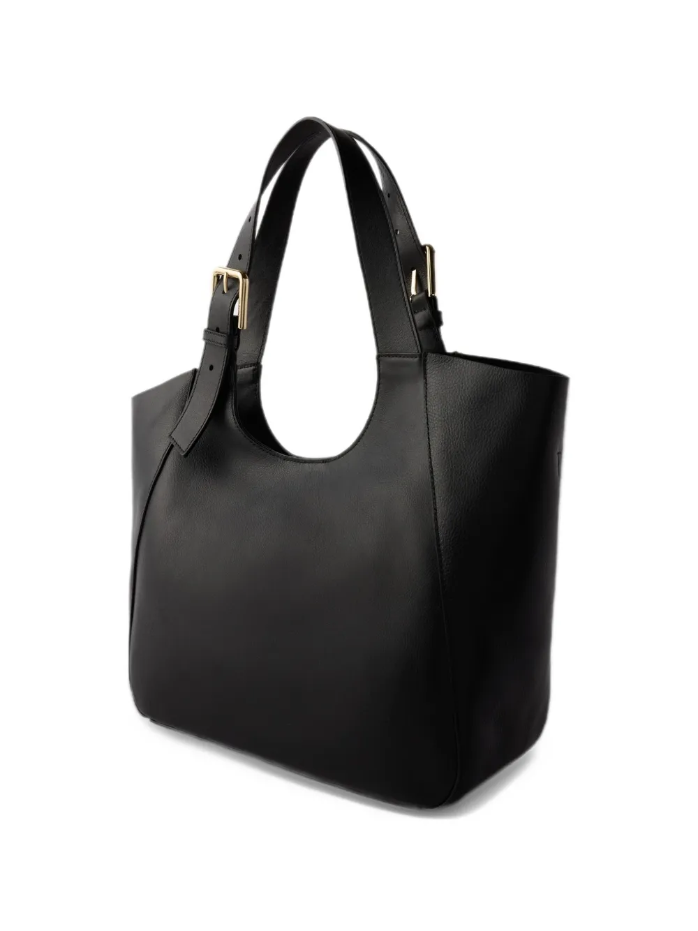Furla Leren shopper met gespdetail Zwart