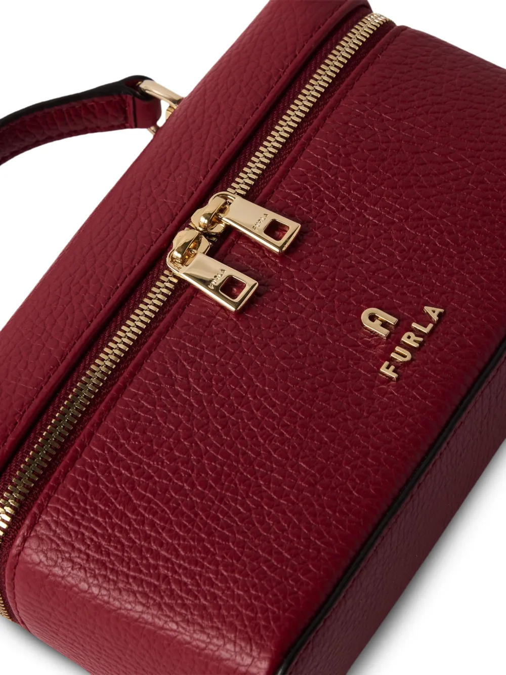 Furla Camelia kleine tas van bewerkt leer Rood