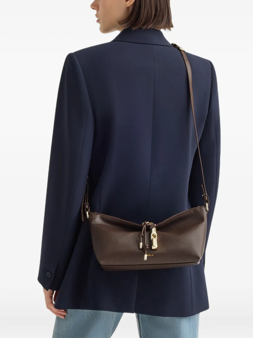 Furla Debby grote schoudertas Bruin