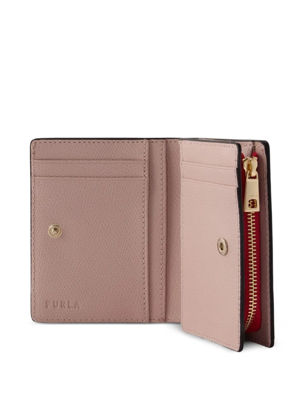 Furla Camelia portemonnee van bewerkt leer Rood