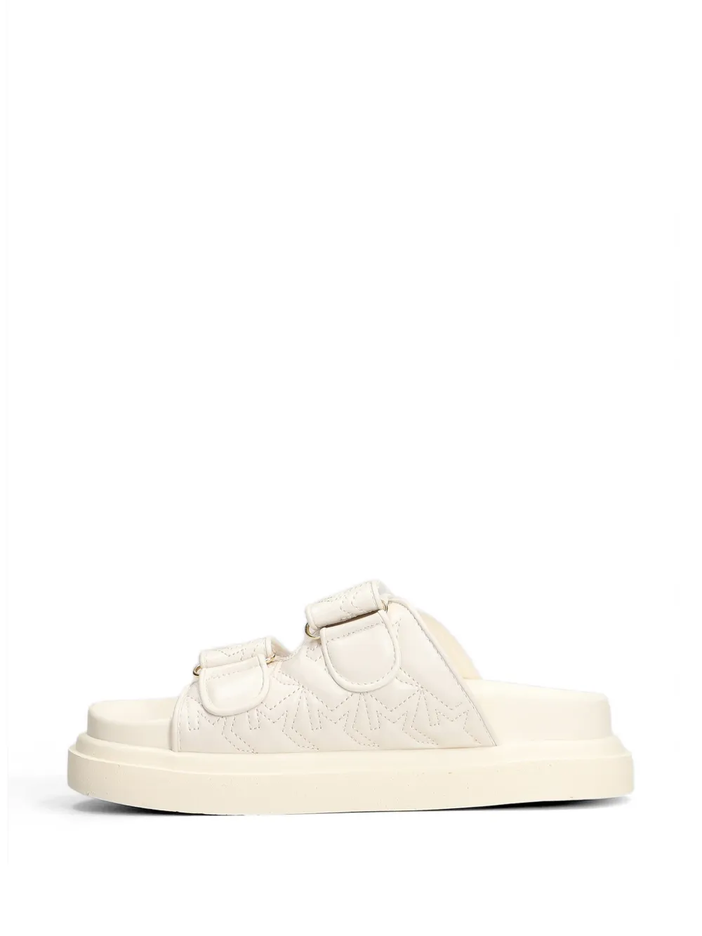 Marc Ellis Calipso 002 gewatteerde sandalen met logoplakkaat Wit