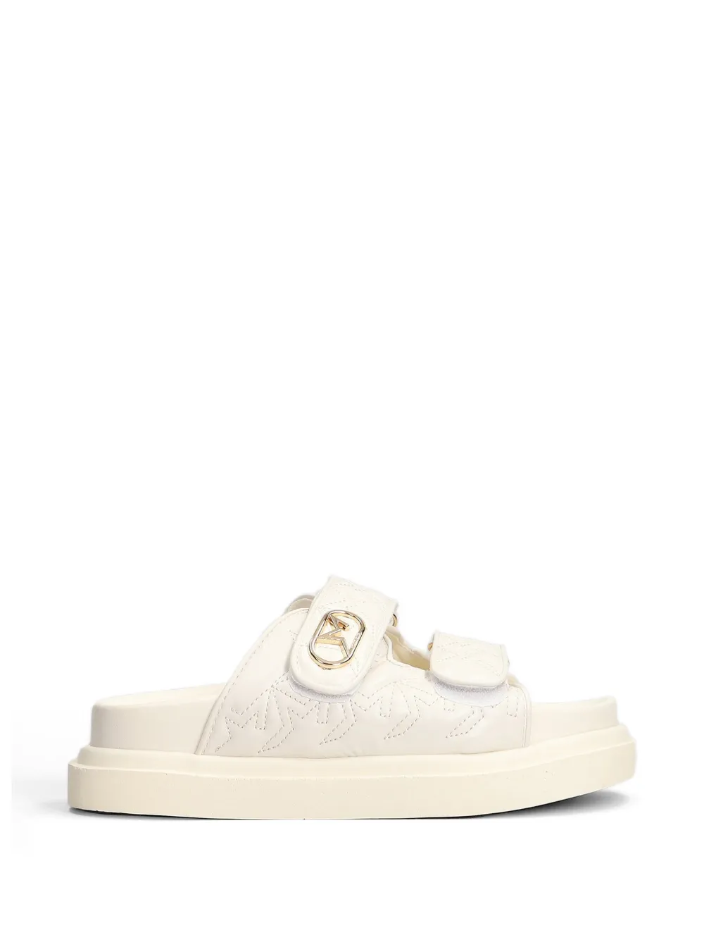 Marc Ellis Calipso 002 gewatteerde sandalen met logoplakkaat Wit