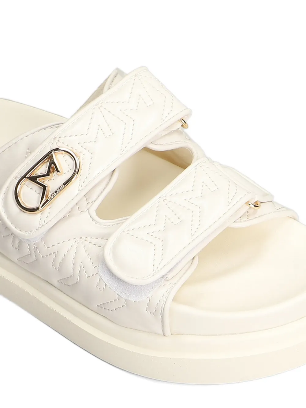 Marc Ellis Calipso 002 gewatteerde sandalen met logoplakkaat Wit