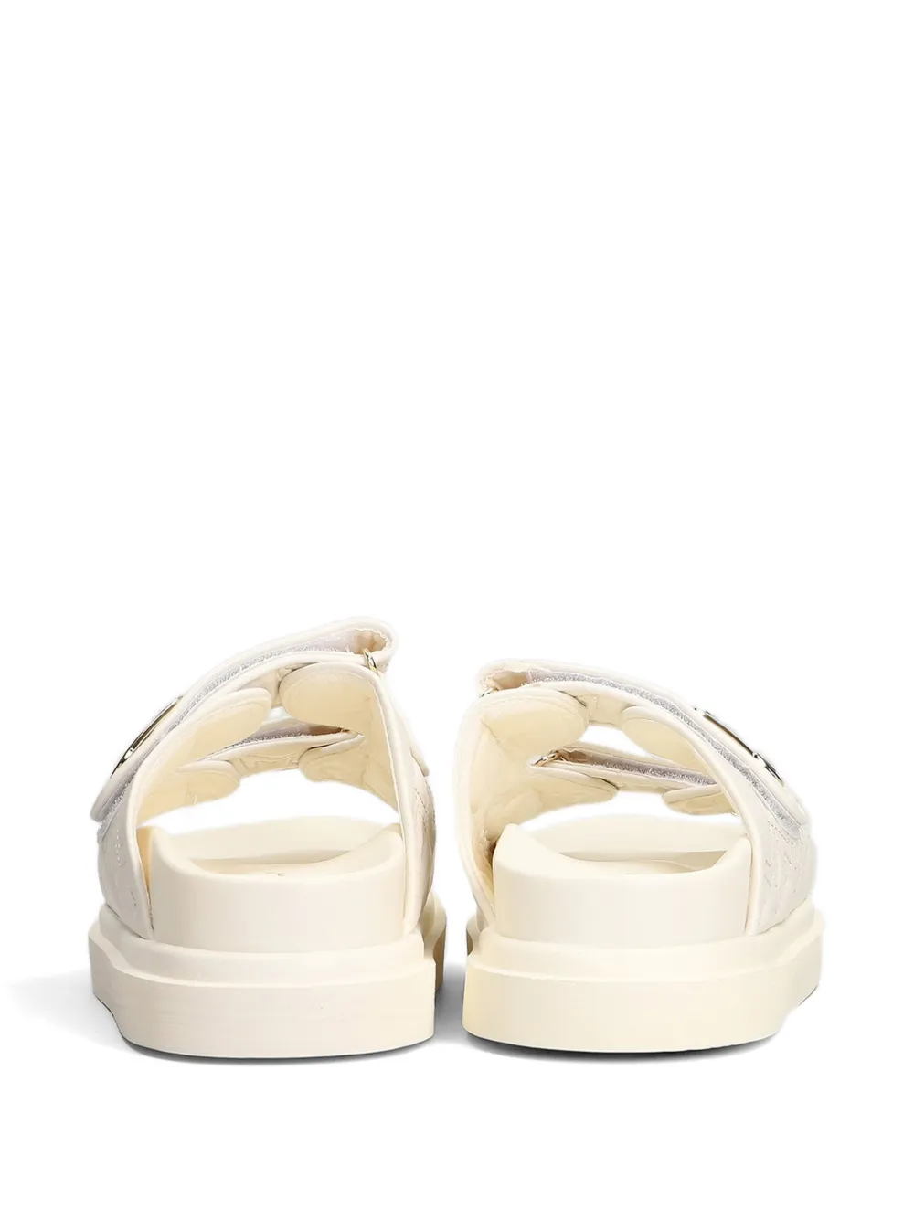Marc Ellis Calipso 002 gewatteerde sandalen met logoplakkaat Wit
