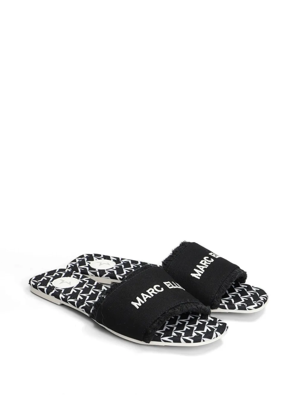 Marc Ellis Zela sandalen met geborduurd logo Zwart