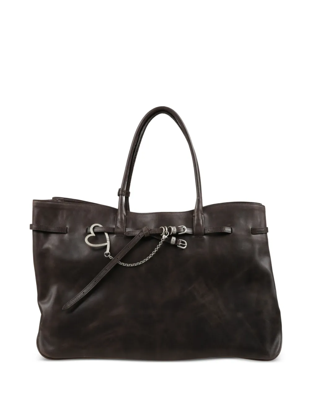 Marge Sherwood XL Grandma buckle-strap tote bag - Marrone