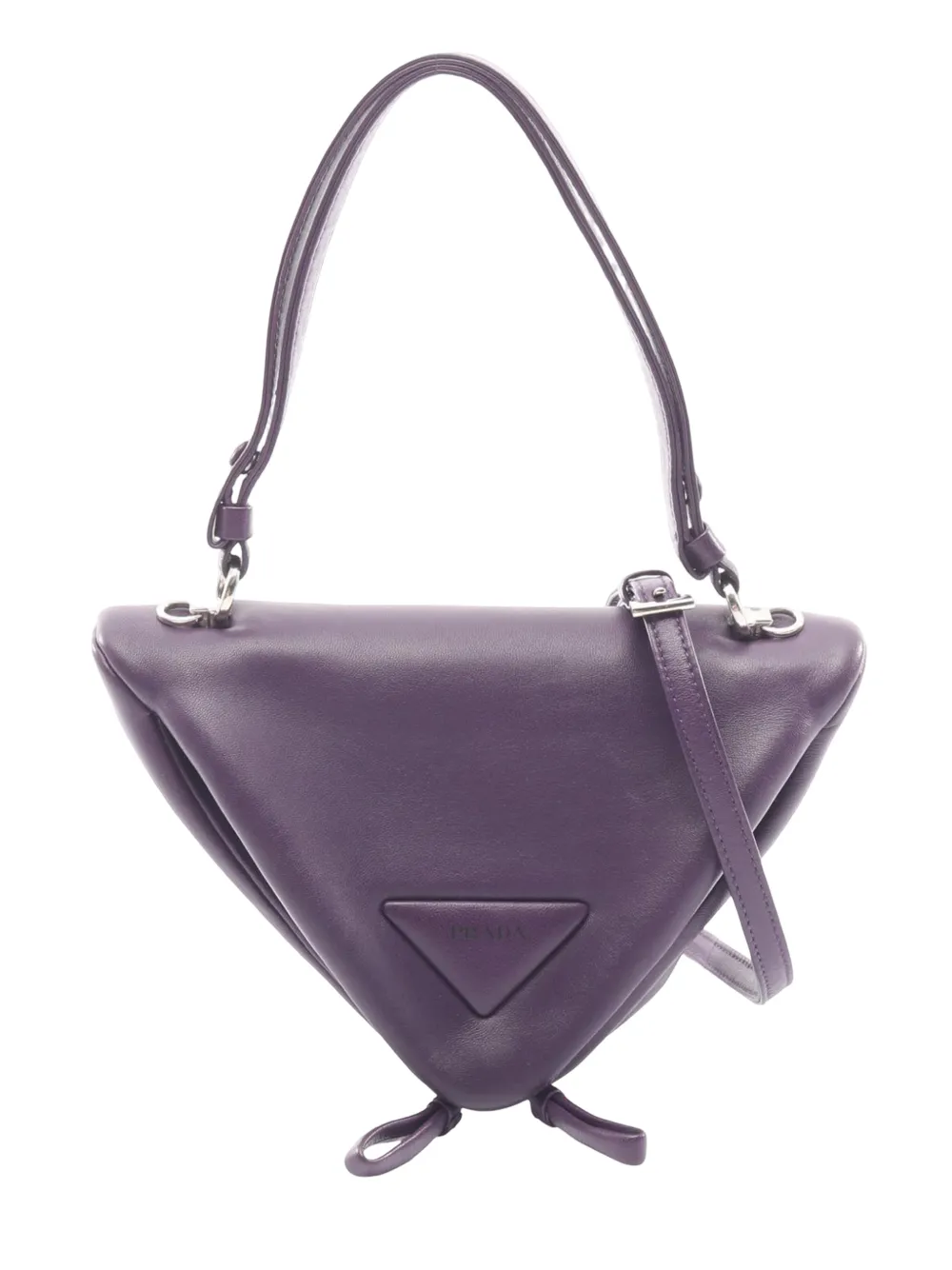 Prada Pre-Owned 2012-2026 Padded Nappa Triangle satchel - Violett
