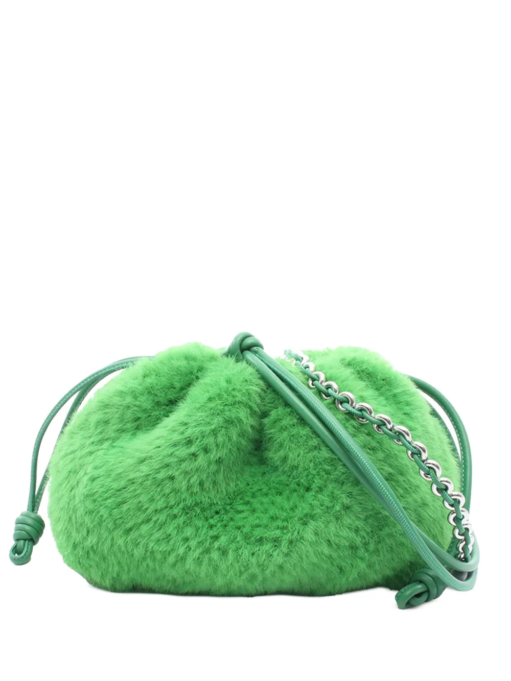Loewe Pre-Owned 2010-2026 Flamenco Clutch mit Shearling - Grün