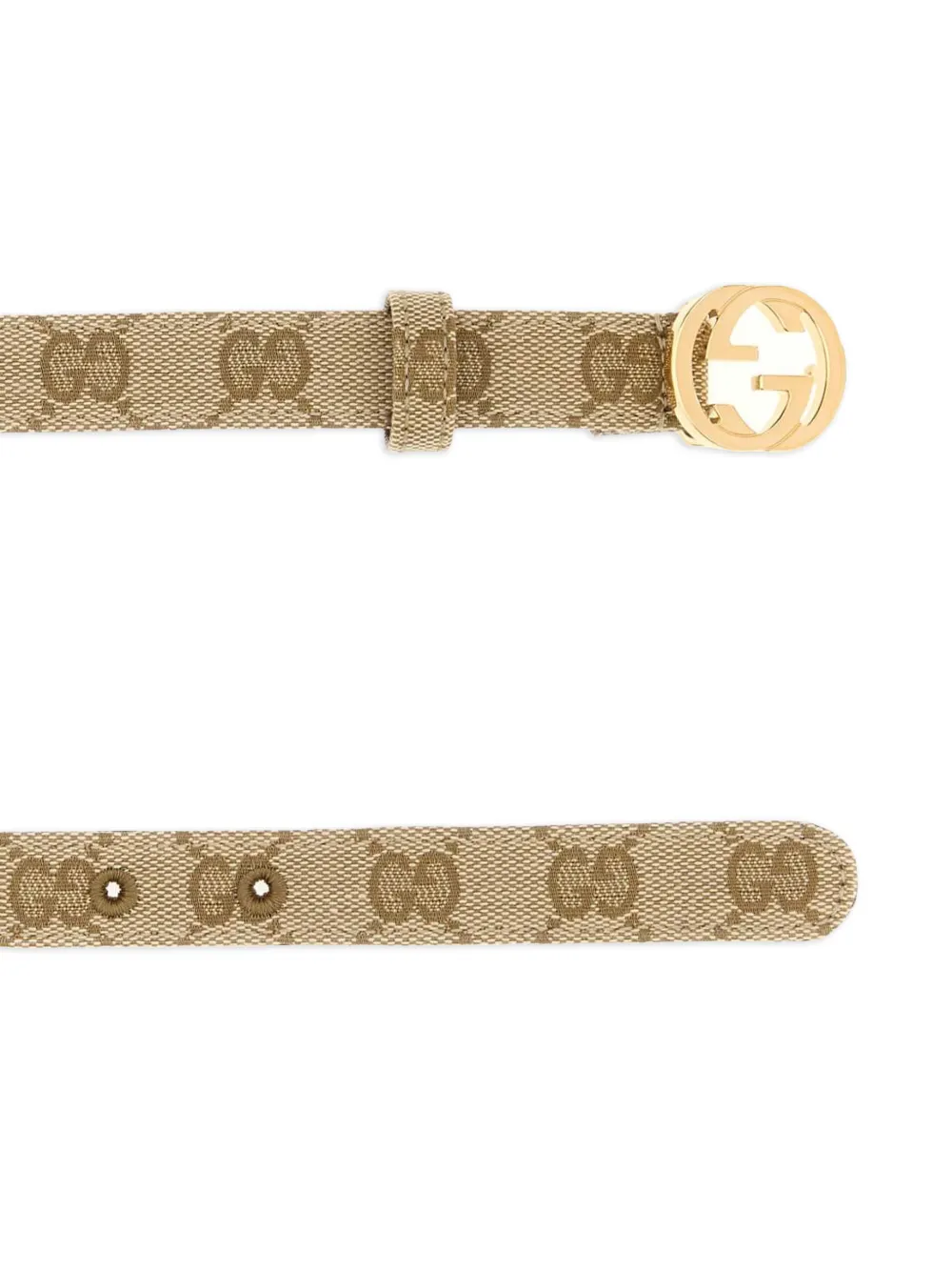 Gucci Gespriem met GG-logo Beige