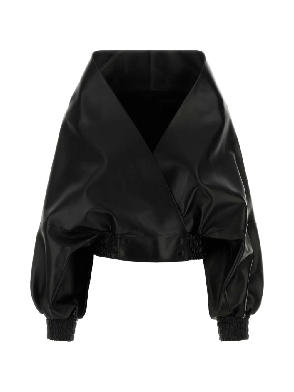 Balenciaga off-the-shoulder cropped jacket - Nero