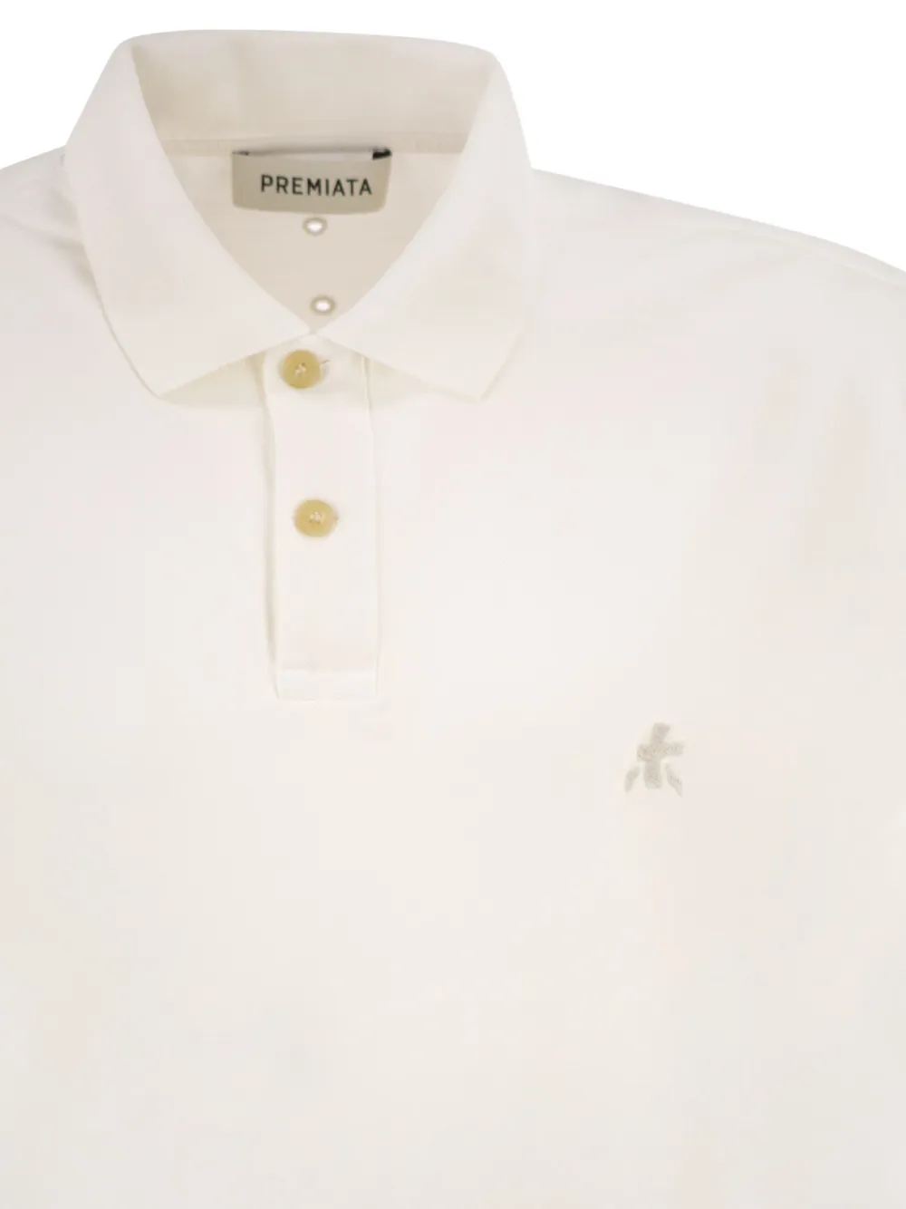 Premiata Poloshirt met geborduurd logo Beige