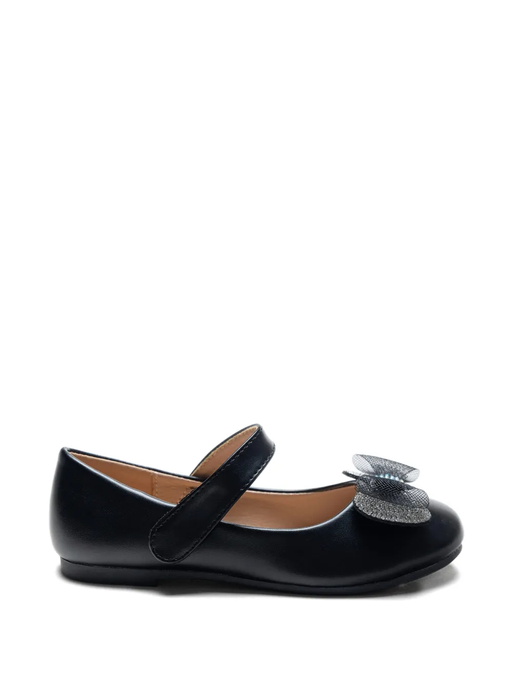 Tulleen Lydia bow-detail ballet flats - Nero