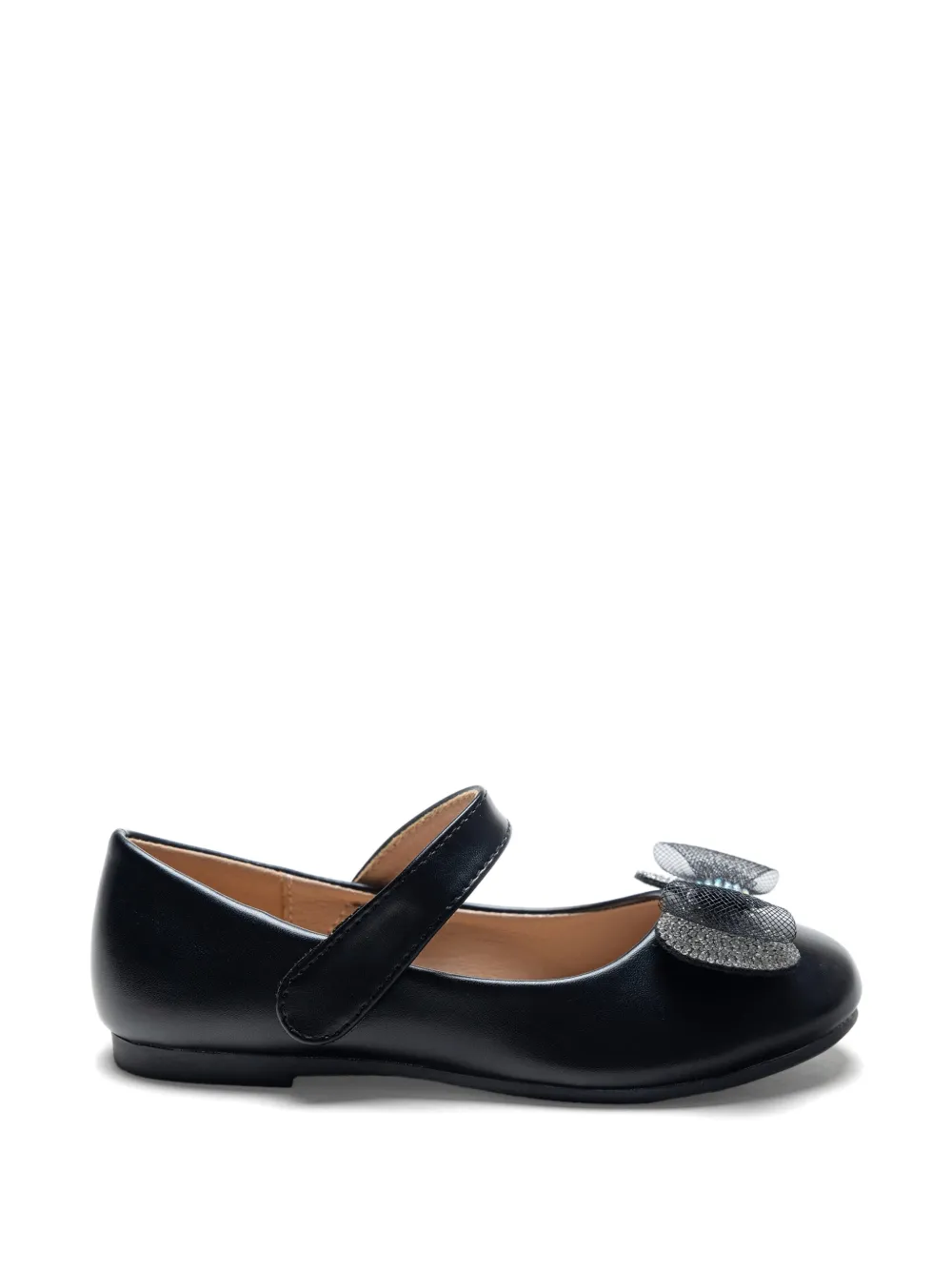 Tulleen Lydia bow-detail ballet flats - Nero