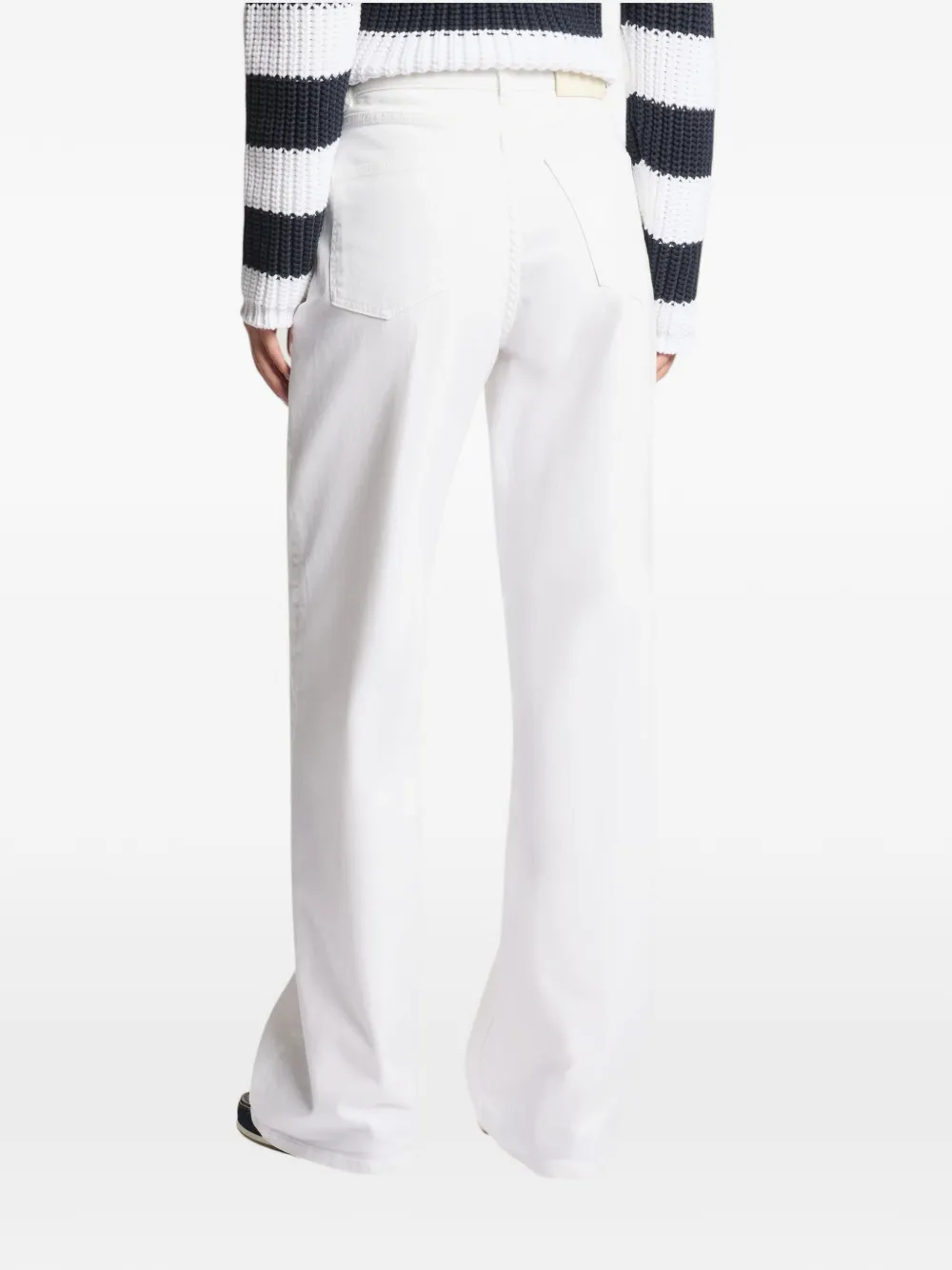  Fay Vaqueros Con Parche Del Logo Y Conco Bolsillos - Blanco 
