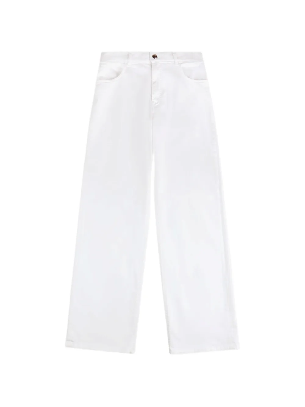 Fay logo-patch five-pocket jeans - Bianco