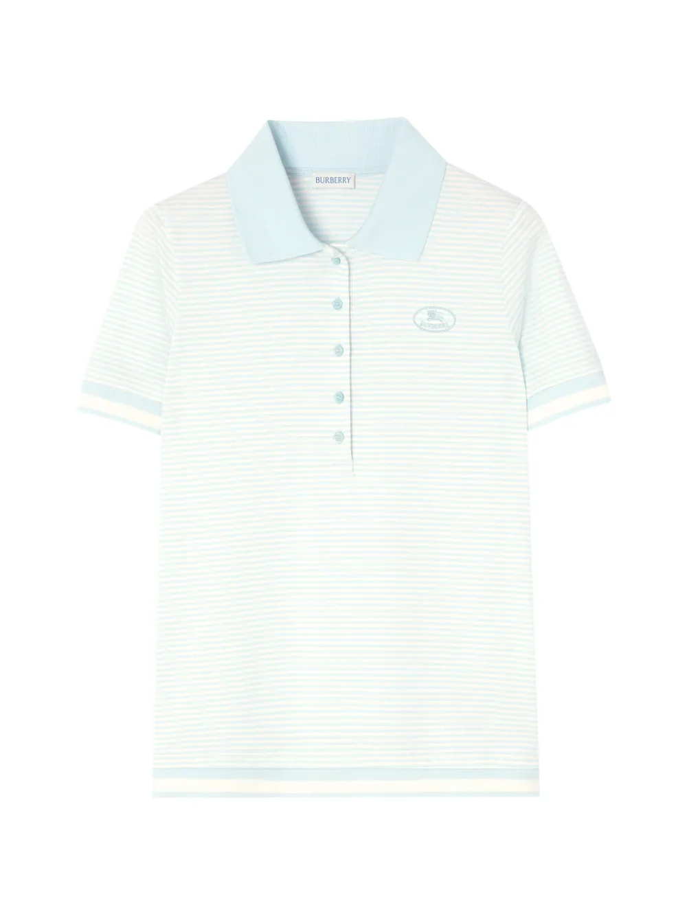 Burberry striped cotton polo shirt - Blau