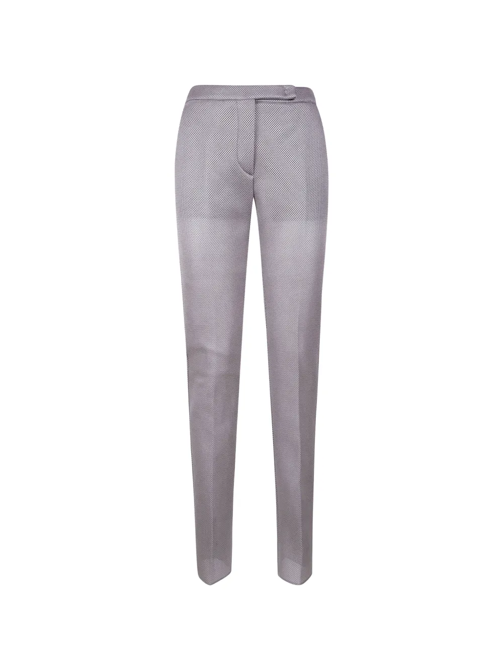 Max Mara mesh-textured slim-fit trousers - Grau
