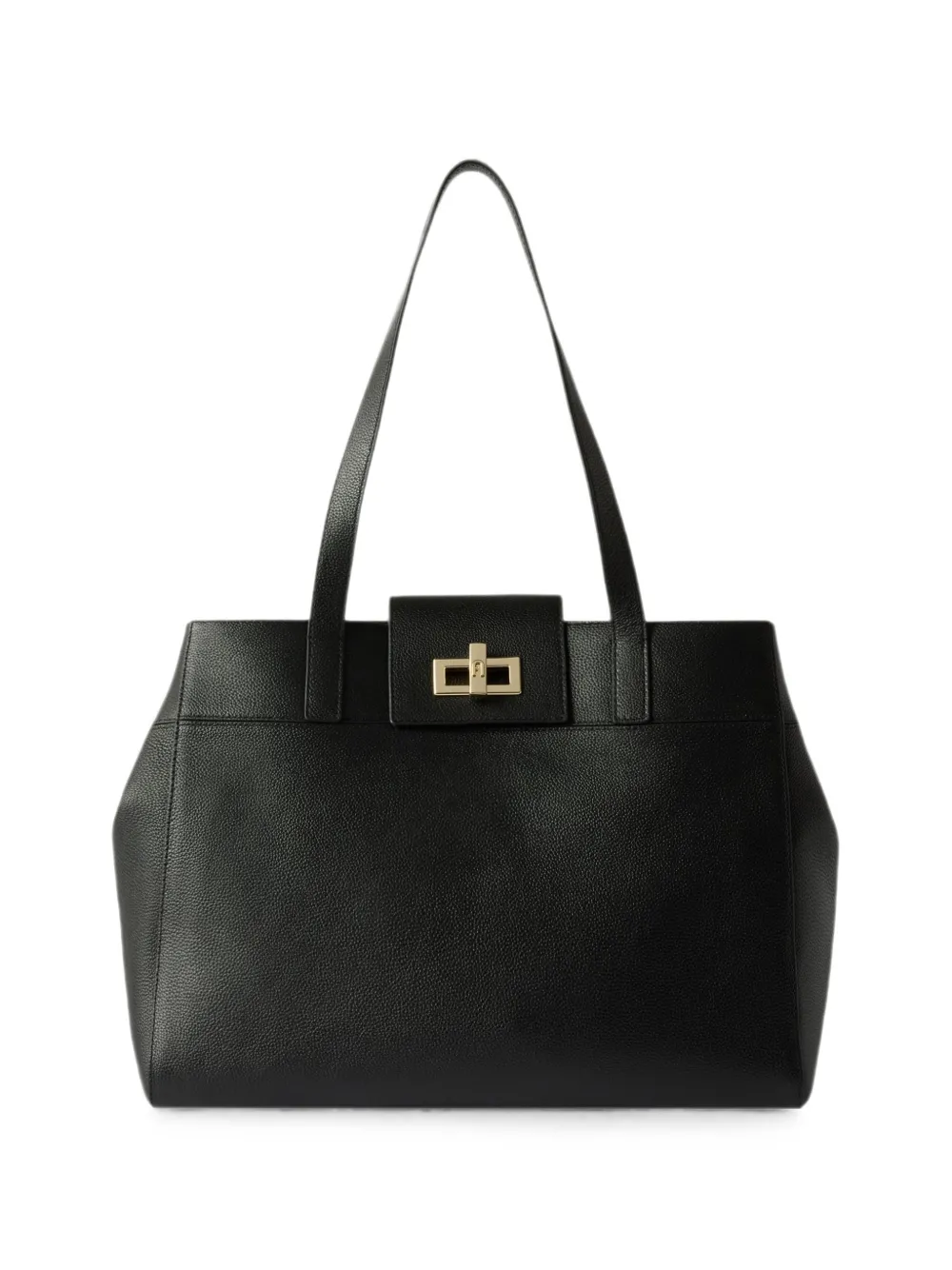 Furla large grainy-leather tote bag - Black