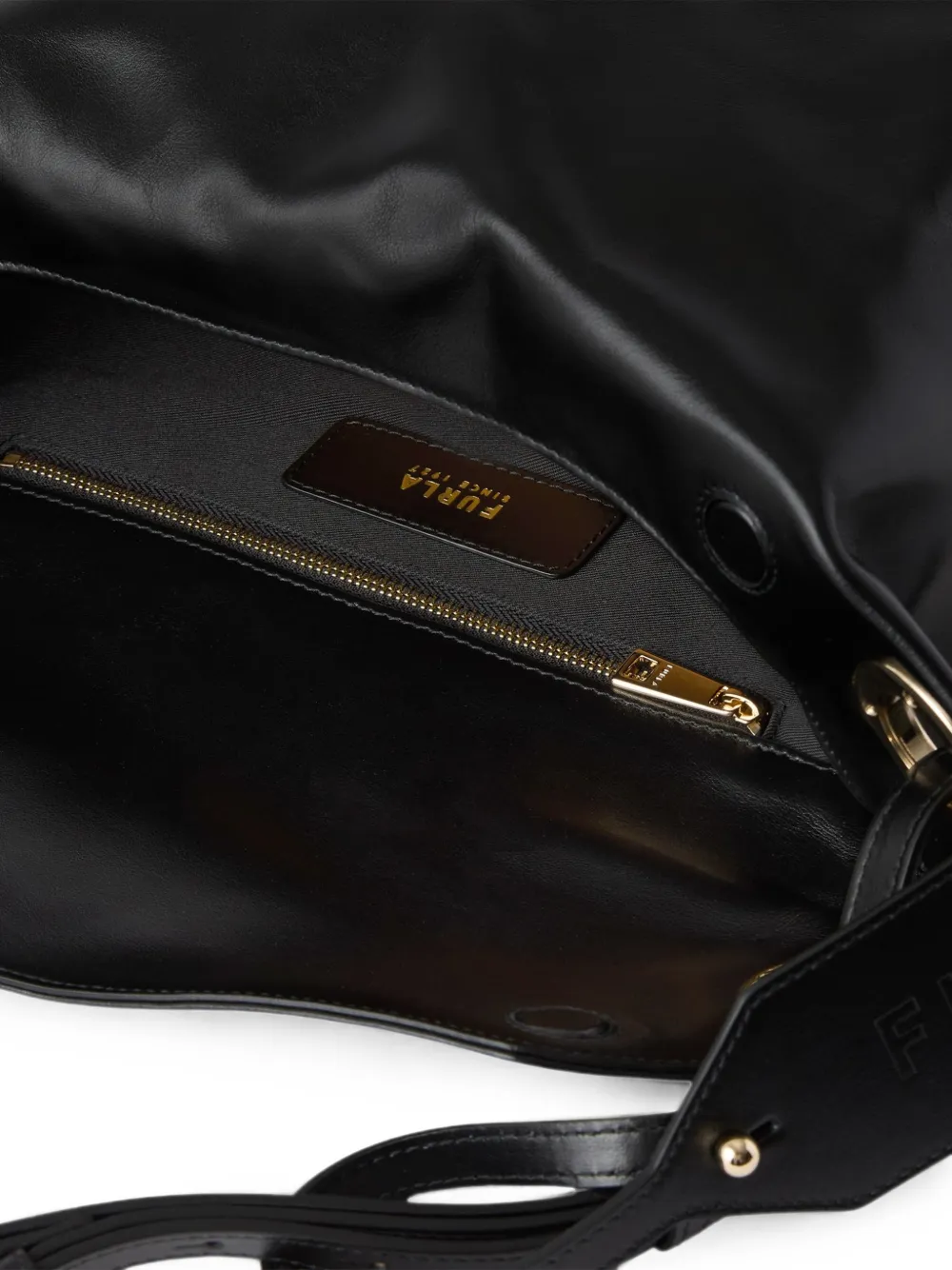 Furla Schoudertas met logoplakkaat Zwart