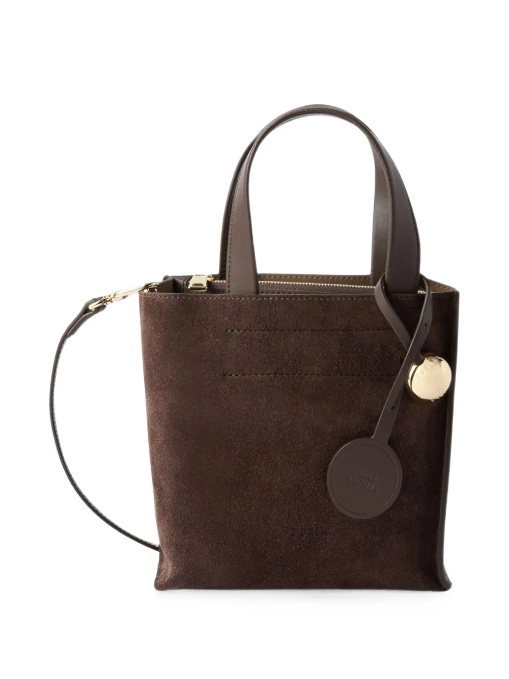 Furla Kleine leren shopper Bruin