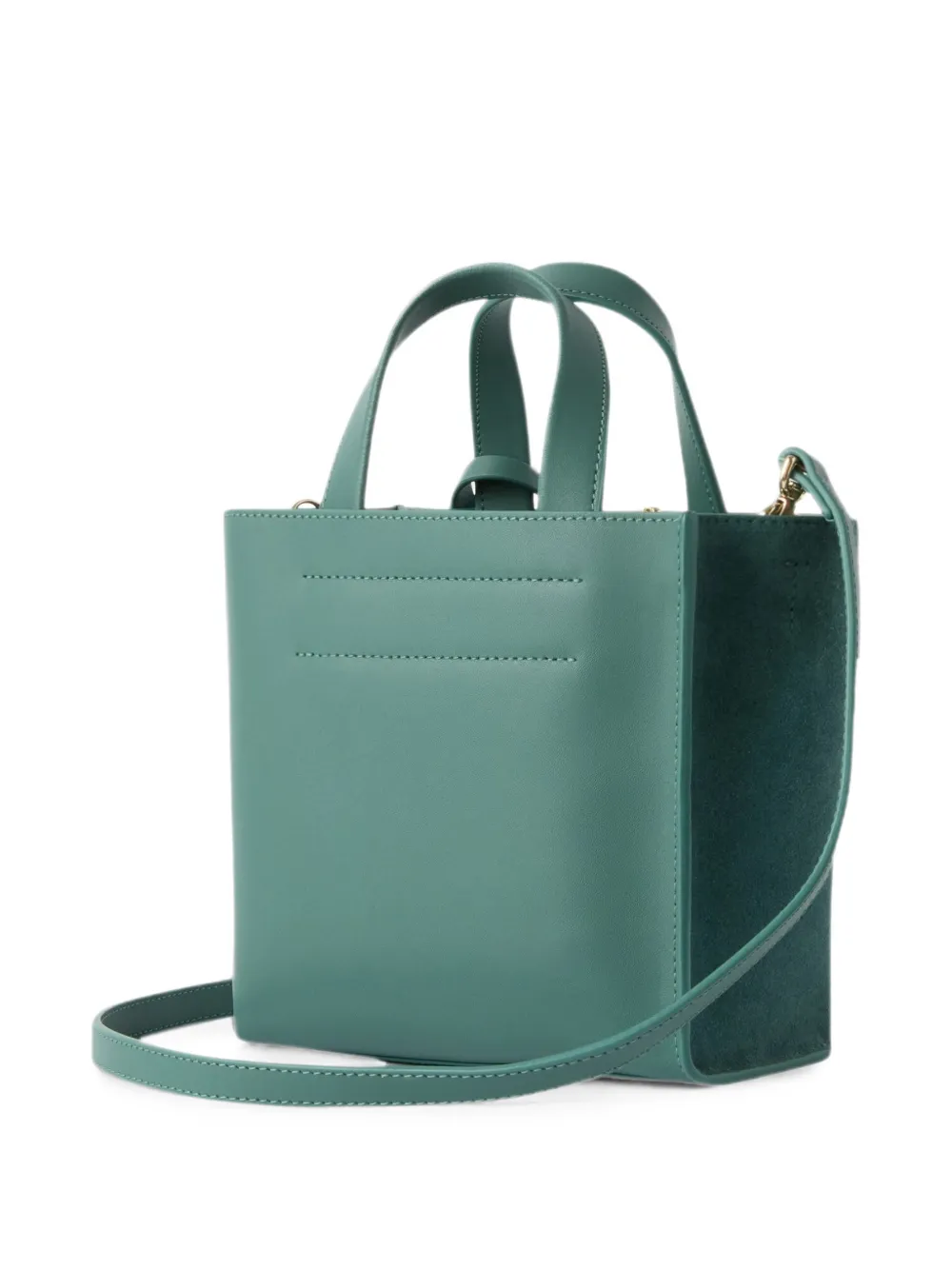Furla Leren shopper met suède vlak Groen