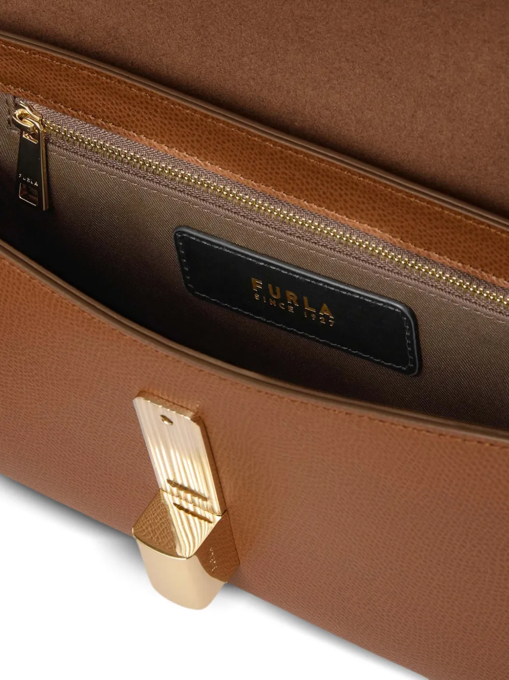 Furla Crossbodytas van bewerkt leer Bruin
