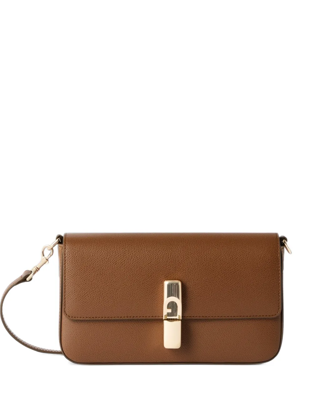 Furla grainy-leather crossbody bag - Marrone