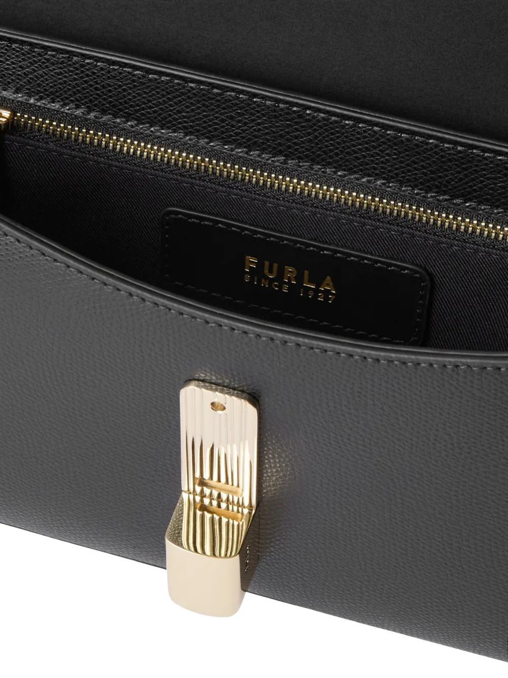 Furla Iride kleine leren crossbodytas Zwart